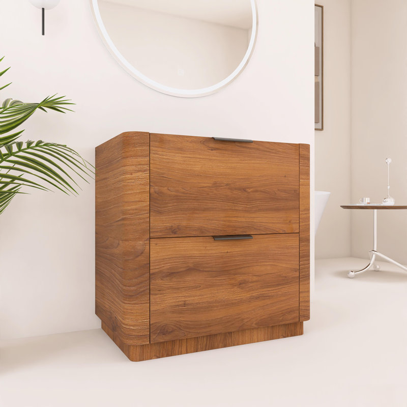 Meuble-lavabo autoportant de 76 cm (30 pouces) avec tiroir double, en contreplaqué, 30 Inch