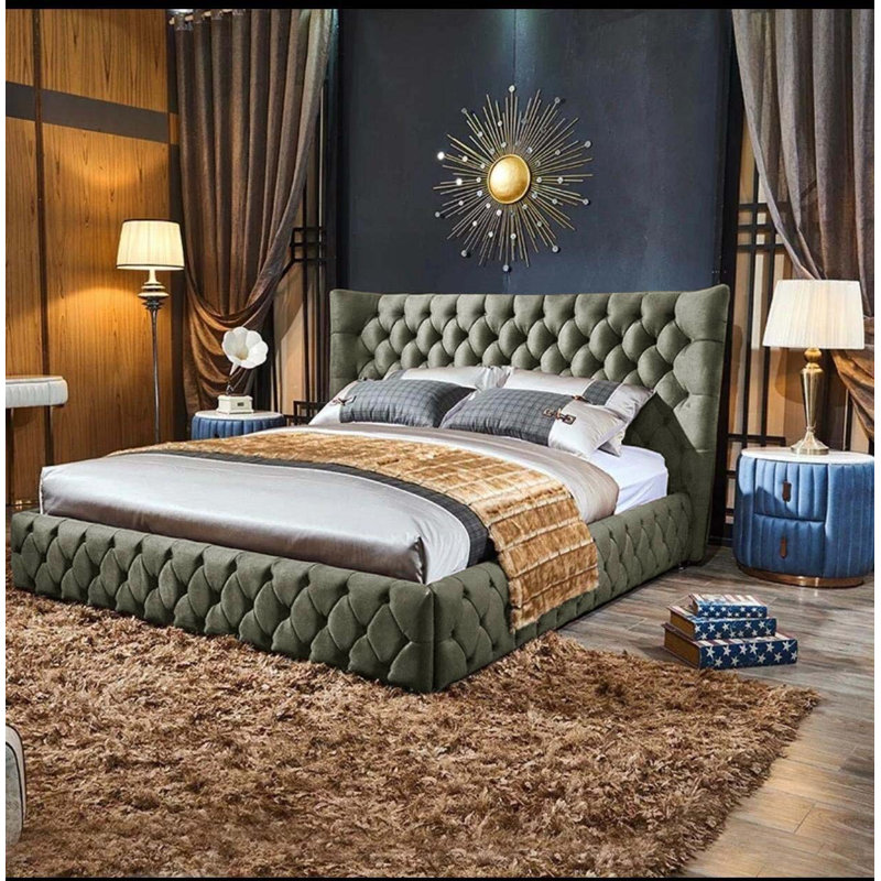 Buckingham Upholstered Ottoman Storage Bed, Super King (6'), Asphalt