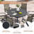 Nectaria Round 6 - Person Outdoor Patio Dining Set with 6 Swivel PVC-coated polyester Chairs-1797160055