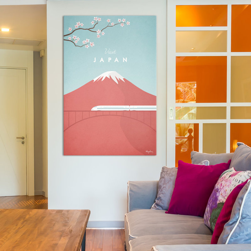 « japan », art textuel sur toile tendue, H 8 po x L 12 po x P 0,75 po