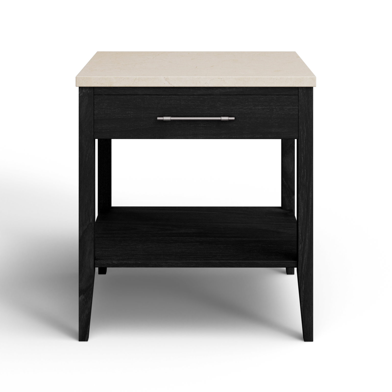 Joss & Main Isa Solid Wood Nightstand with Marble Top | Wayfair