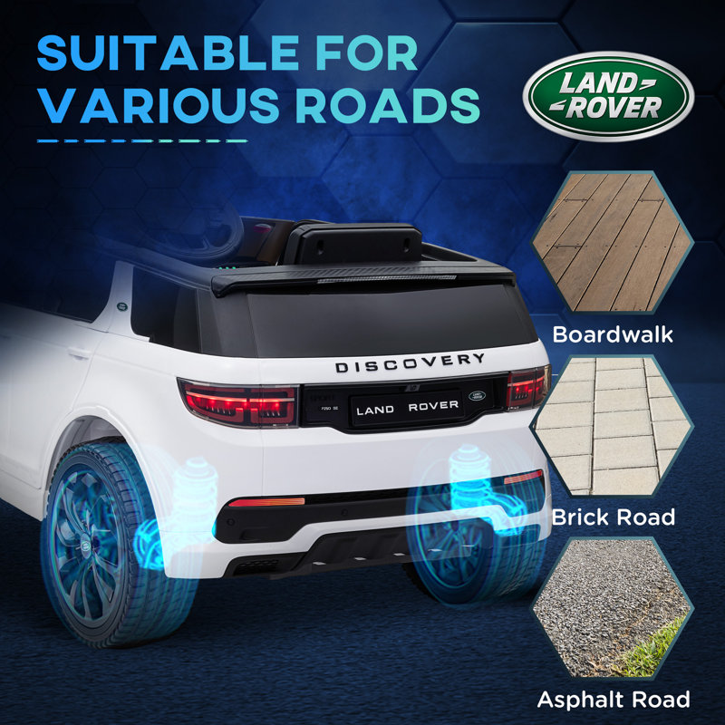 White 12V Land Rover Discovery Sport Kids Ride-On Car
