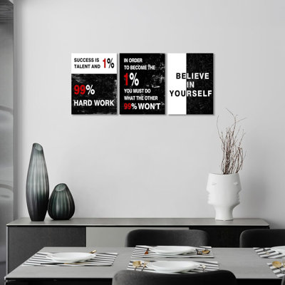 Motivation décoration murale Bureau de motivation décoration murale, art sur toile inspirant