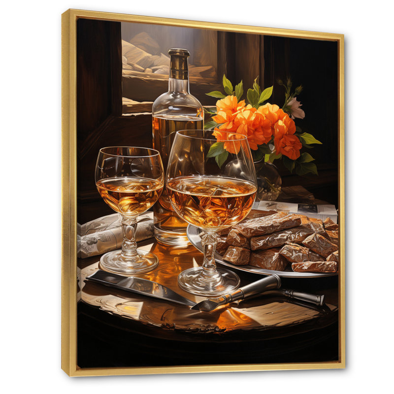 Cyarah Cuban Cigars Brown III sur toile, H 44 po x l 34 po x P 1,5 po, Cadre flottant doré