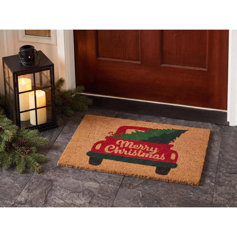 Doormat MIRELO Multicolour 40 x 60 cm Christmas Motif Coir