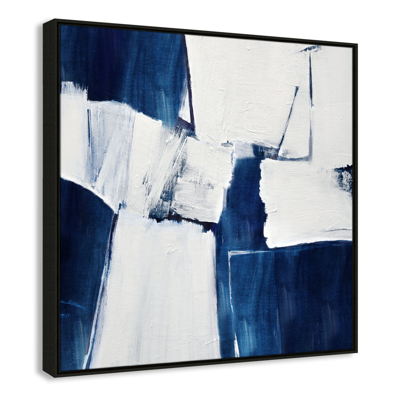 «Blue Midnight Plateau I» par Judith Shapiro, H 37,5 po x l 37,5 po, Espresso
