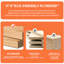 Rangement mural 12 po moderne, 2 tablettes, contreplaqué, chêne imitation, tablettes de rangement à plusieurs zones de vie, vestiaire de cuisine