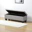 Banc de rangement rembourré en polyester Ahrens au fini beige gris, H 18,7 po x l 41,73 po x P 16,73 po-210987867-196630285