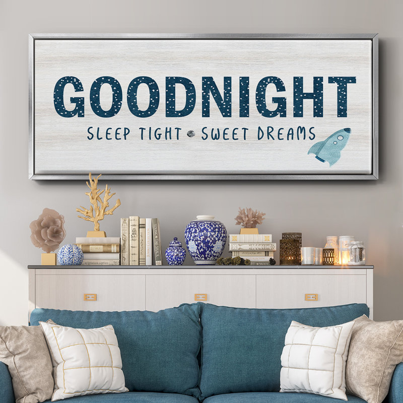 «Sleep Tight Sweet Dreams», toile encadrée, H 20 po x l 50 po