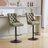 Aged And Retro PU Swivel Barstools Adjusatble Seat Height From 26-33 Inch, Modern Bar Stools With Backs Comfortable Tufted For Home Pub And Kitchen Island (Set Of 2)-1323444759