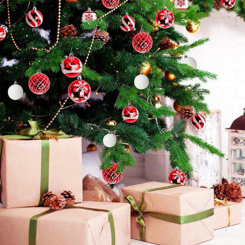 Ornements en forme de boule de Noël incassable 20 carats pour les fêtes de Noël