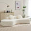Canapé incurvé moderne pour 3 à 4 places avec 2 coussins, sans assemblage, idéal pour la détente dans la chambre à coucher
