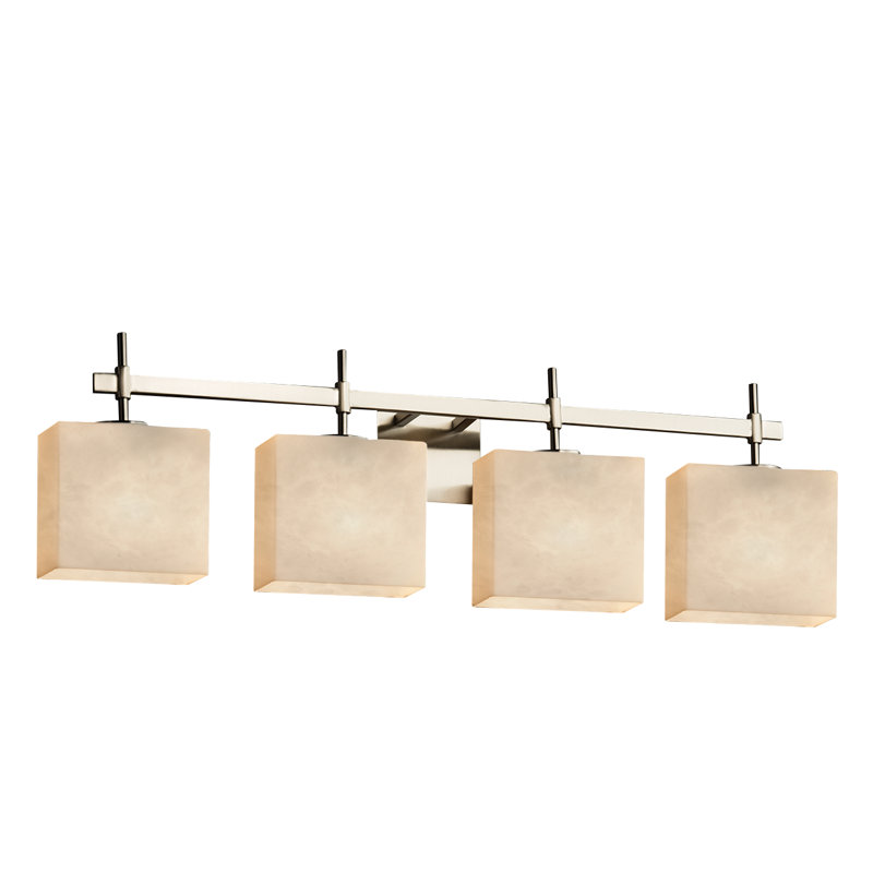 Éclairage pour meuble-lavabo 4 lumières Brey, Nickel brossé