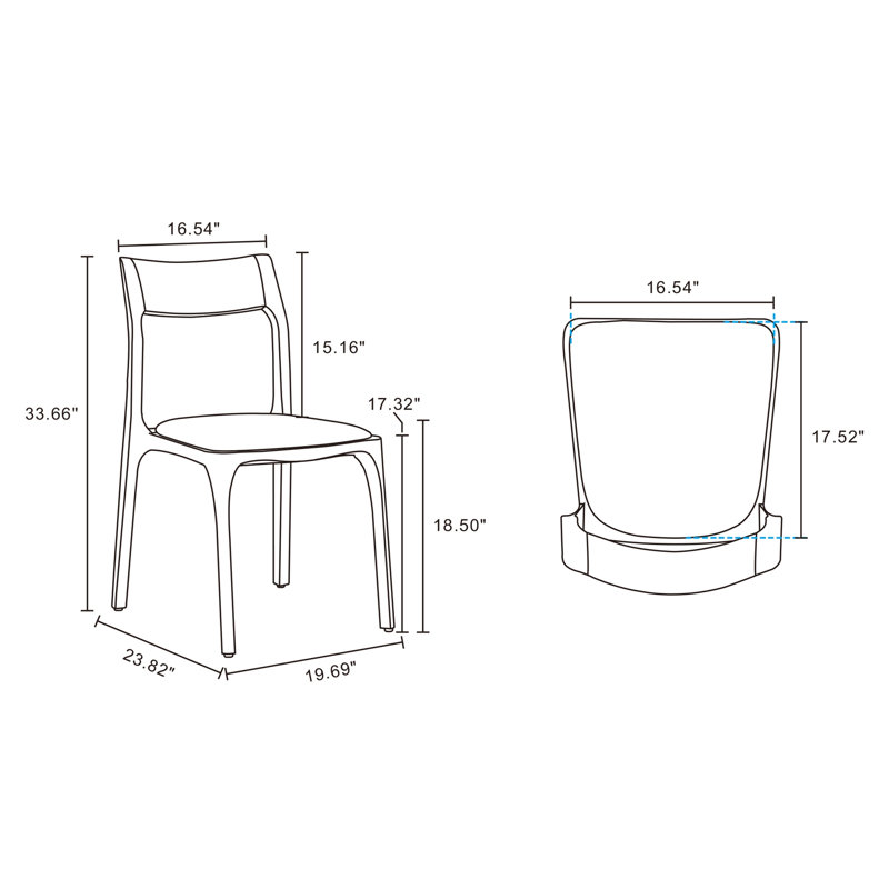 Ensemble de 2 chaises de salle à manger noires