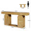 Table basse durable, table de canapé élégante, table de couloir autoportante