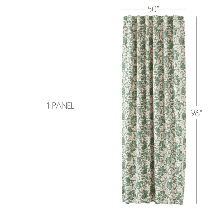 Cowlington Cotton Blend Room Darkening Single Curtain Panel, 50" W x 96" L