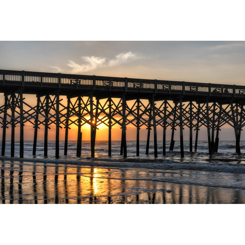 Pier Reflections II by Danny Head - Print on Canvas, 30 cm H x 46 cm W, Wrapped Canvas