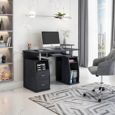 Bureau d'ordinateur complet avec rangement