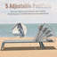 Chaise longue de patio, chaises longues en aluminium à 5 positions réglables, chaise longue d'extérieur-1319312449