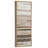 Neutral Horizontal Stripes in Beige and Brown - Large Framed Canvas Master Bedroom Wall Art Print-1996597758-1996597756