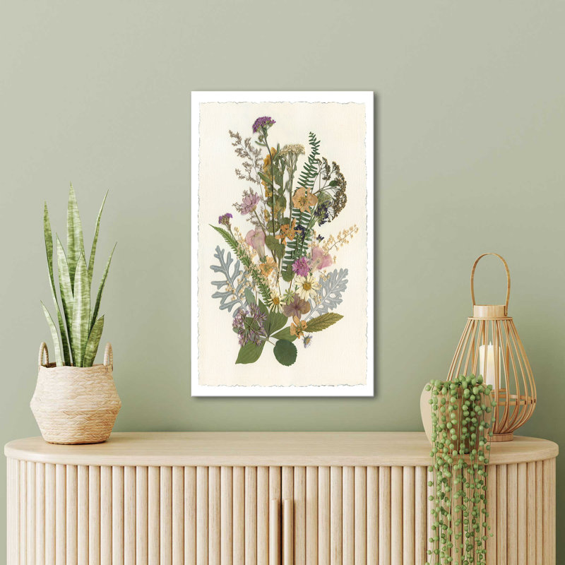 "Organic Bouquet I" par Carol Robinson, reproduction sur toile, H 18 po x l 30 po x P 1 po