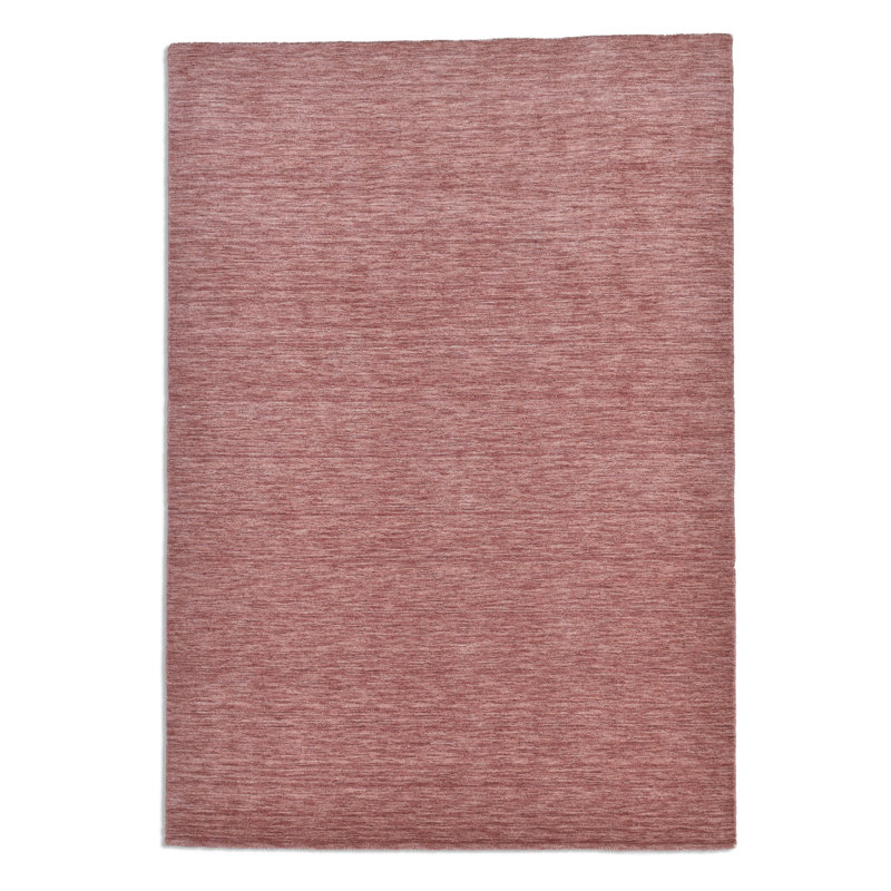 Rectangular Uniform Color Wool Hand Woven Area Rug, Rectangle 140cm x 200cm