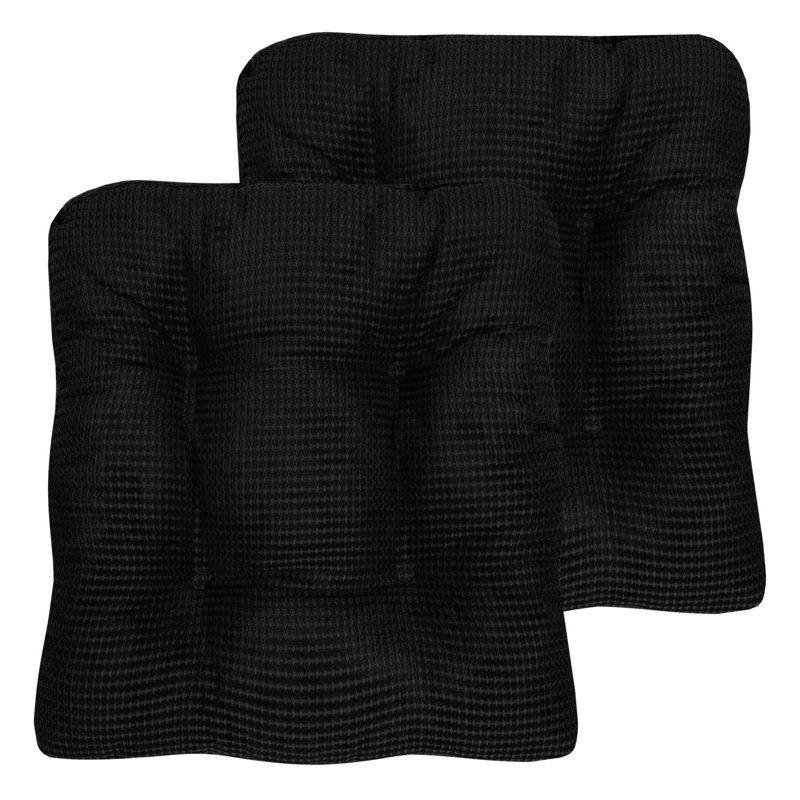 Coussin de chaise à mémoire de forme, Noir, 2