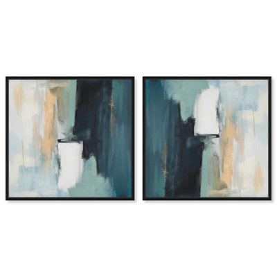 Ensemble de toiles brossées majestueuses Art moderne par Art Remedy