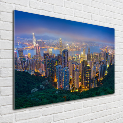 Hong Kong By Night - Unframed Art Prints on Glass