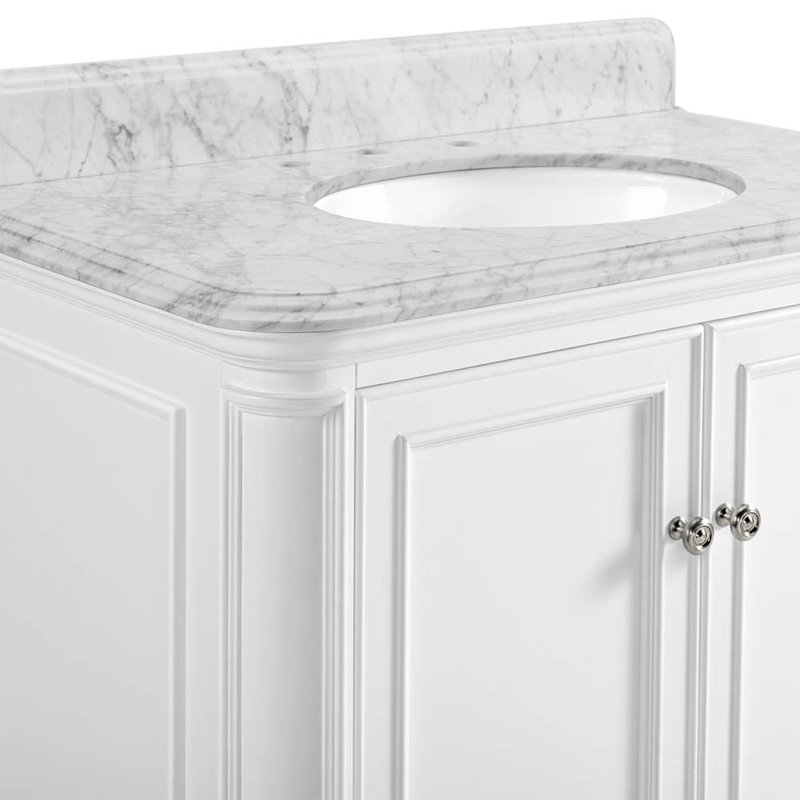 Meuble-lavabo simple 36,11 avec comptoir, Blanc
