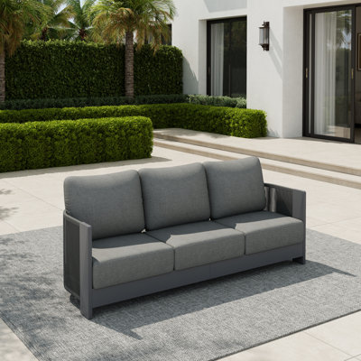 Hans Outdoor Patio Sofa With Cushions
