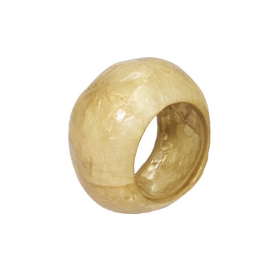 Textured Capiz Napkin Ring (Set of 4)