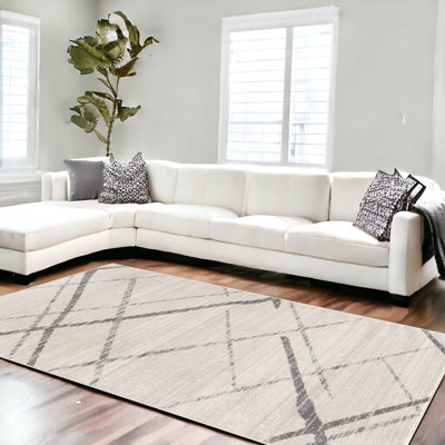 Tapis géométrique lavable antidérapant 12 pi x 18 pi