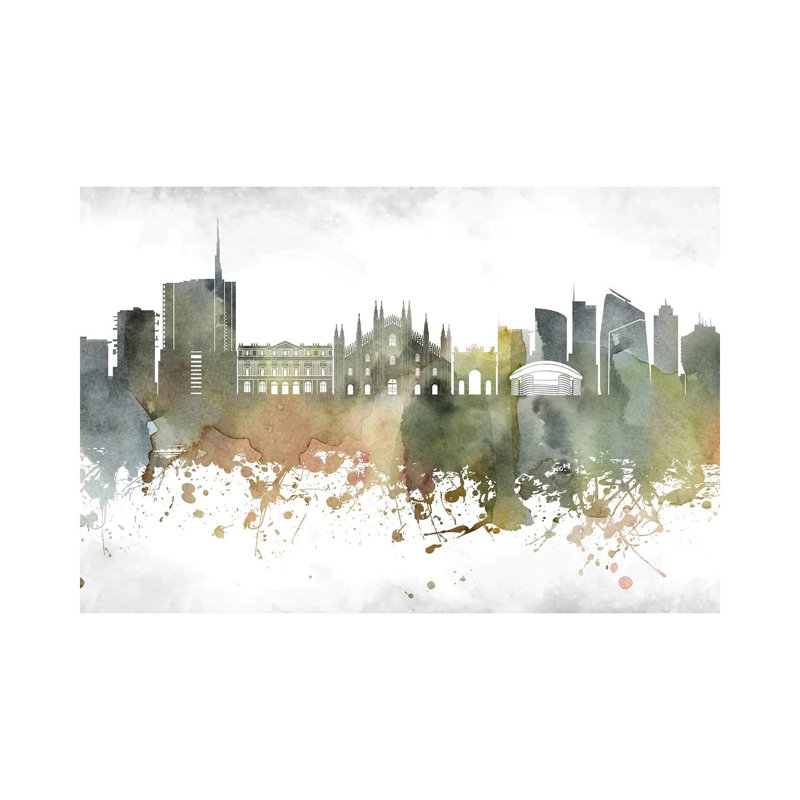 Milan Skyline by WallDecorAddict - Wrapped Canvas Print, 45.72cm H x 66.04cm Wx 1.905cm D