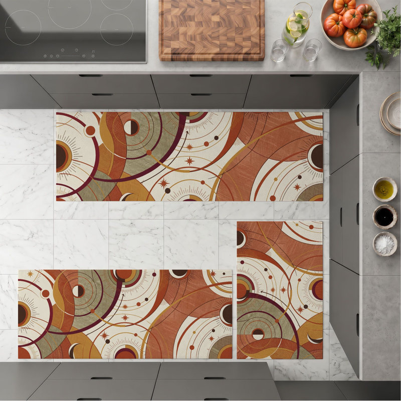 Tapis de cuisine lavables antidérapants Abstract Swirls