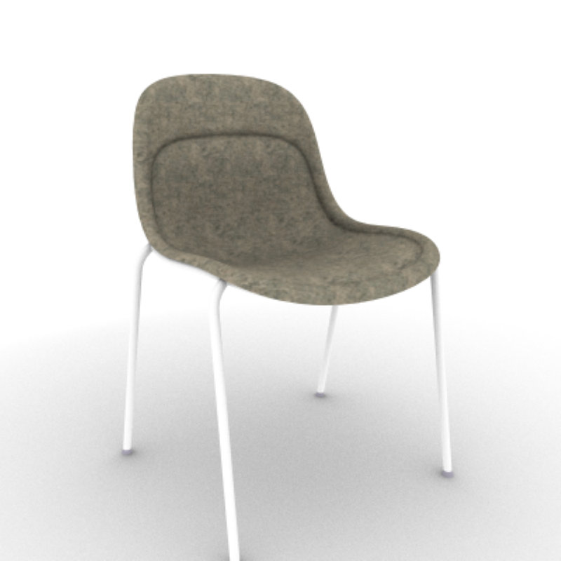 Chaise d'invité Vale, Pierre, Blanc pur