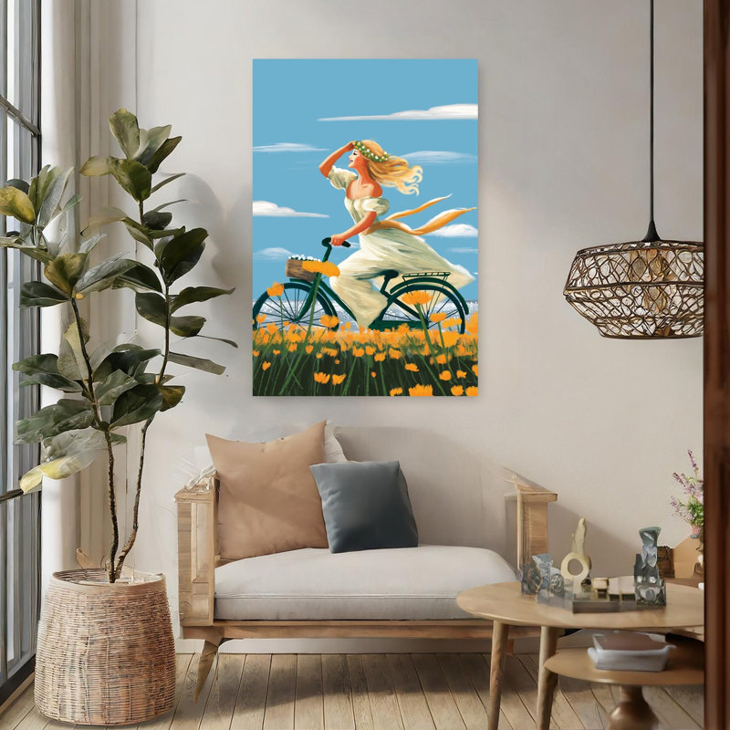 Impression d'art mural abstrait printemps été, 48" H x 32" W