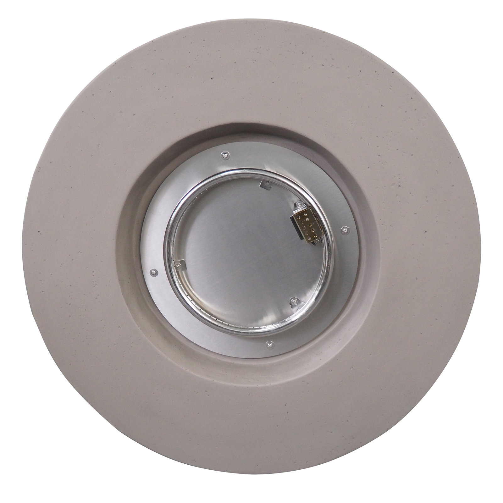 Caelan Round Fire Pit Table, Light Gray