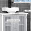Armoire de rangement pour salle de bain sous le lavabo en gris / blanc
