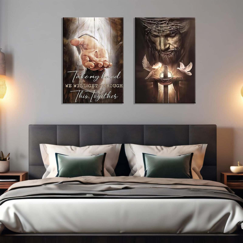 2 Piece Wrapped Canvas Print, 40 cm H x 60 cm W