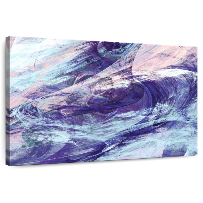 Avery Violet Blues Abstract, 20" H x 30" W