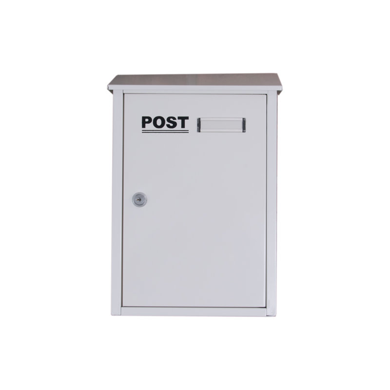 Amadi Steel Wall Mounted Post Box, White