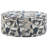 Chanae Oval Jacquard Storage Ottoman with Lift Top, Indigo Blue