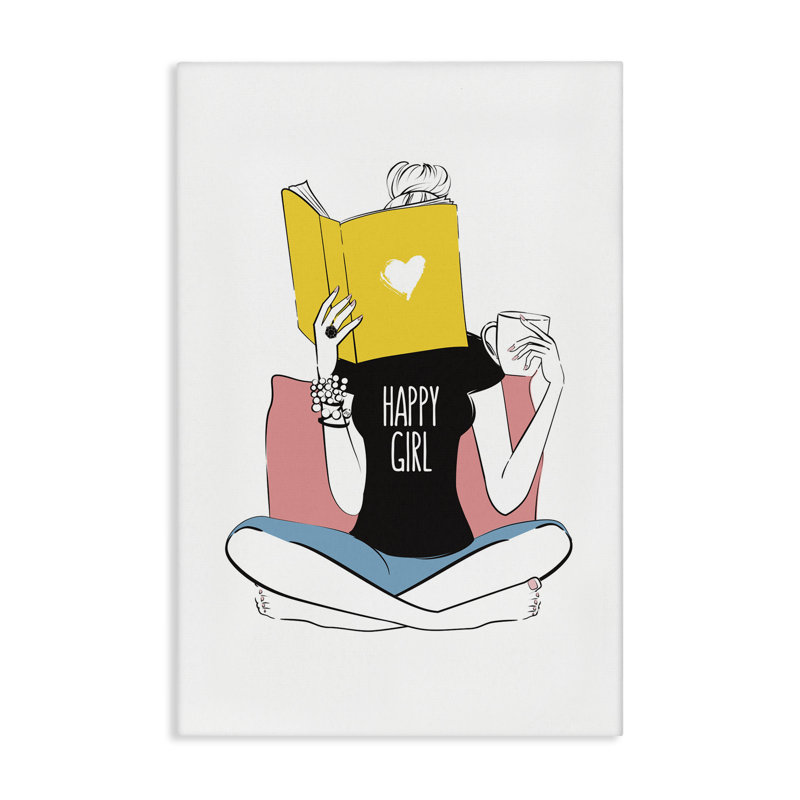 «Happy Reader Girl» par Martina Pavlova, H 24 po x l 16 po