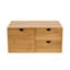 Mini boîte de rangement de bureau en bambou avec trois tiroirs Adalard