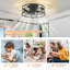 46cm Farmhouse Caged Ceiling Fan with Light Kit and Remote-1406519944