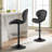 Swivel Adjustable Height Bar Stools, Faux Leather Upholstered Counter Stools-266348868