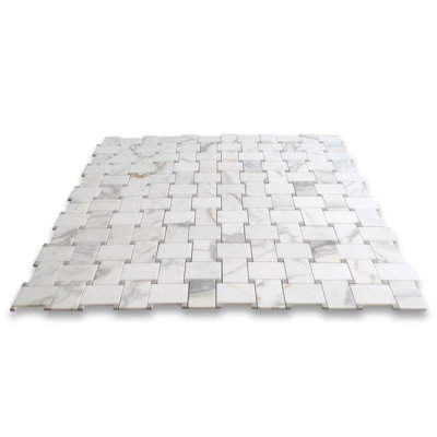 Calacatta 11" x 11" Marble Mosaic Tile