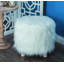 Tabouret en polyester avec fausse fourrure-76953311