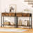 Narrow Console Table With 2 Fabric Drawers Entryway Table With 2 Tier Storage  Thin Sofa Table Side Table For Living Room Hallway Rustic BF71XG01